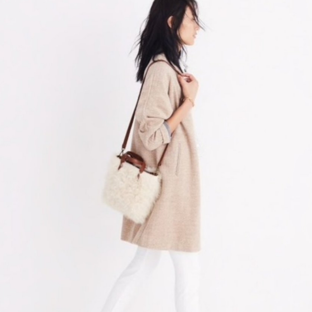 MADEWELL S Stanza Camel Herringbone Coat